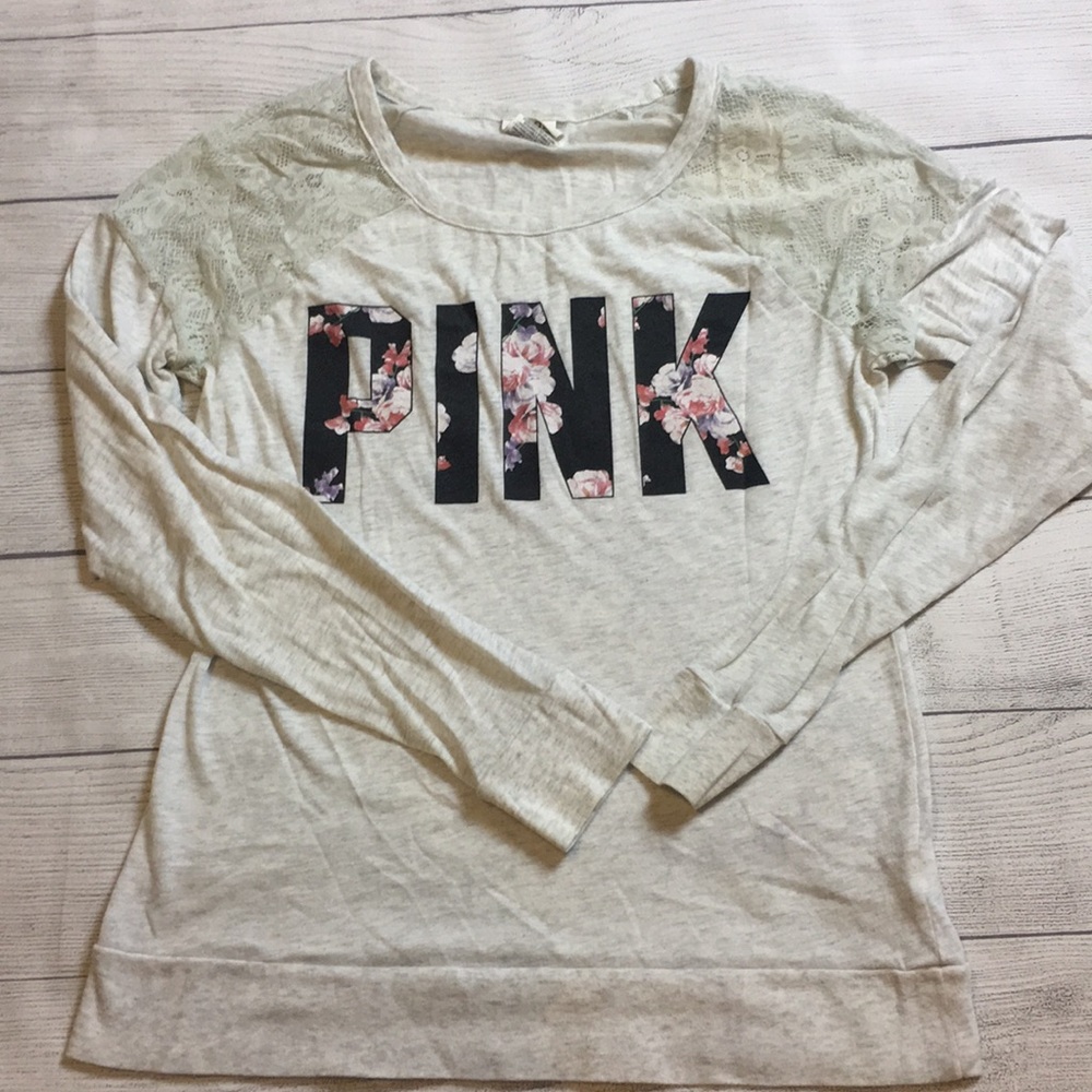 PINK floral top Lace